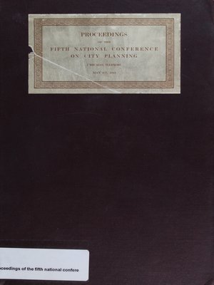 cover image of Proceedings of the Fifth National Conference on City Planning